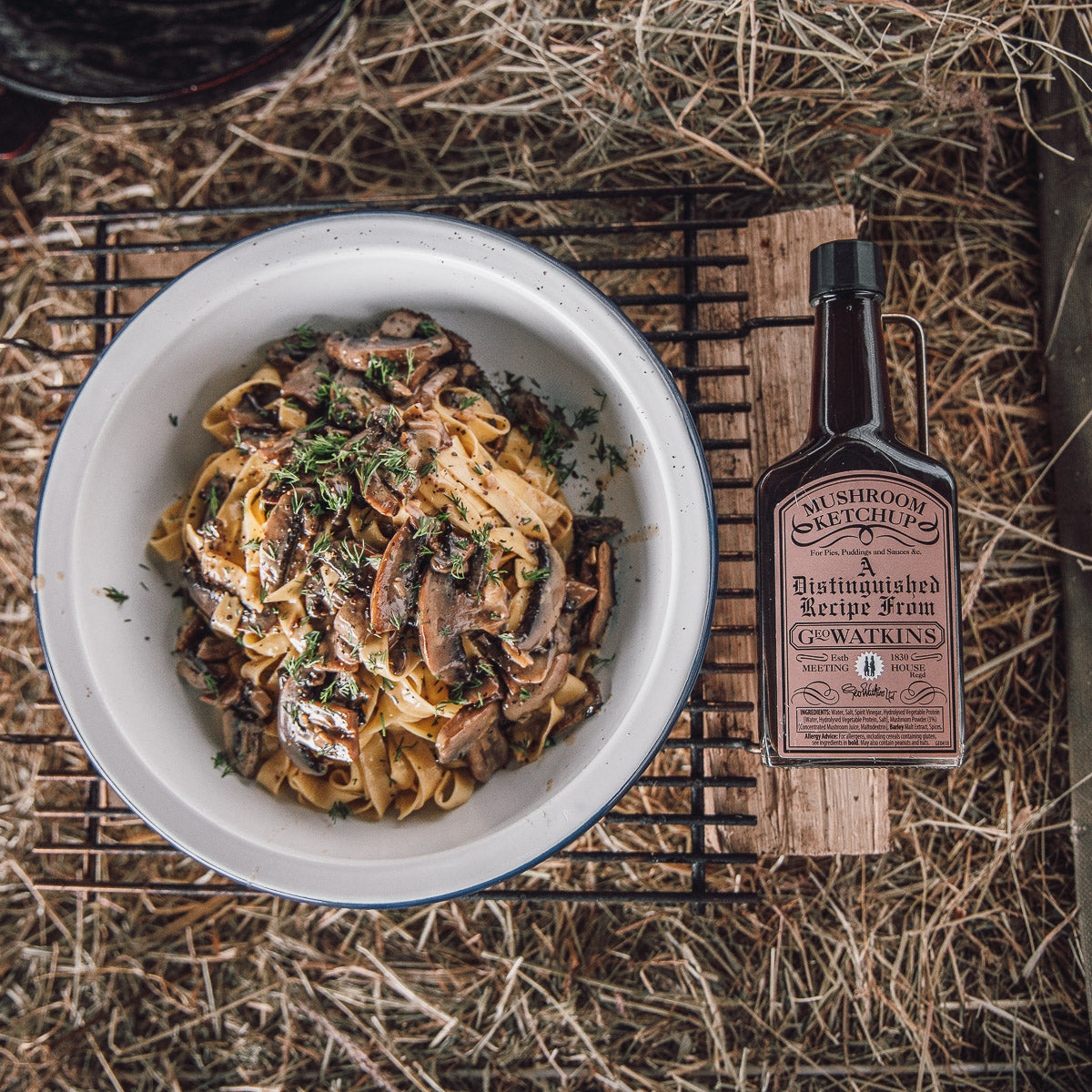 Geo Watkins| Umami Cooking Ingredient| Mushroom Ketchup 190ml| Glass Bottle